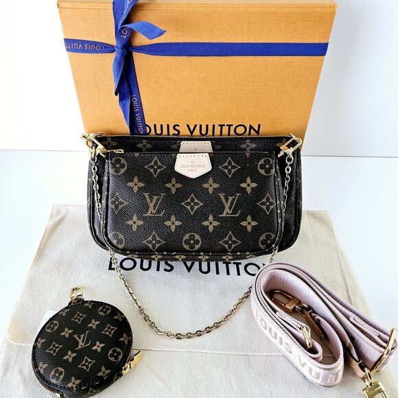 LOUIS VUITTON Multi Pochette Accessoires Pink - Picture 2 of 14